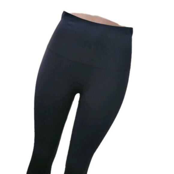 SPANX High Rise Seamless Leggings Women's Size XL Black Pull on Shaping Slimming - Picture 2 of 14